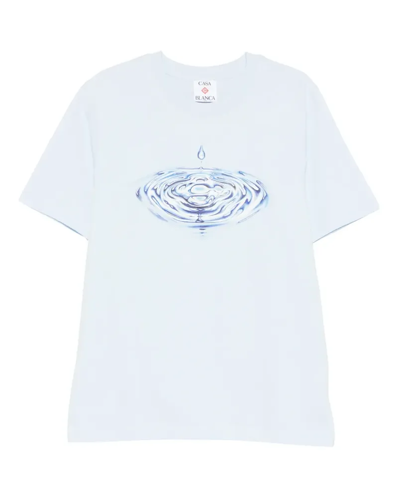 Casablanca Paris T-Shirt mit grafischem Print - Blau Blau