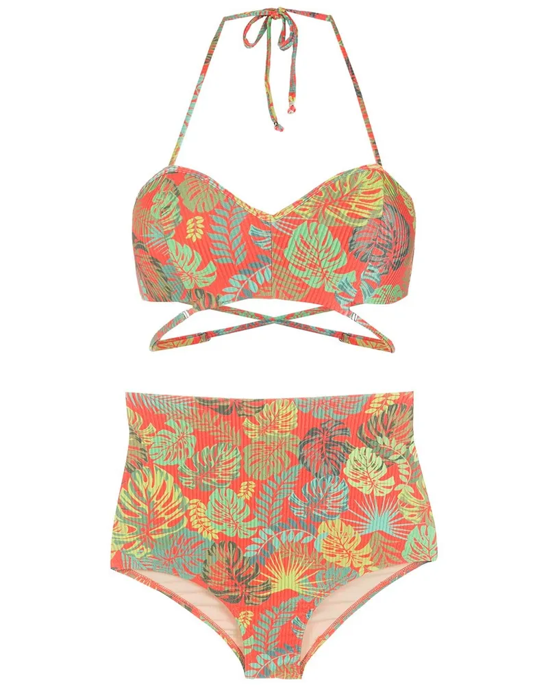 Amir Slama Bikini mit Print - Rot Rot
