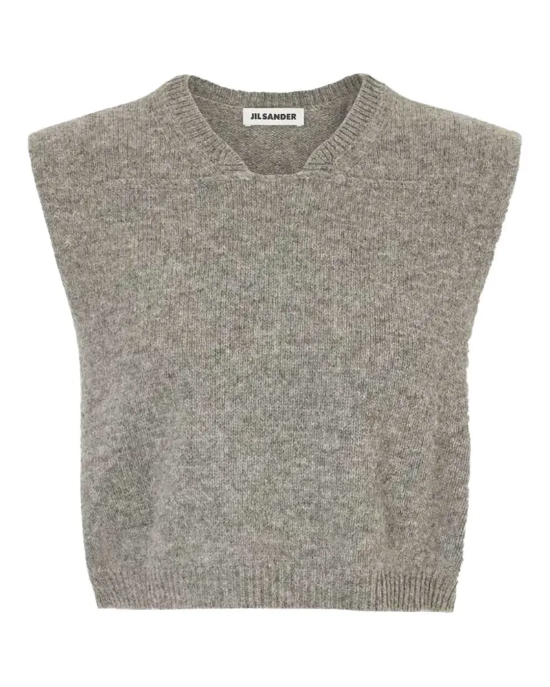 Jil Sander V-neck vest - Grau Grau