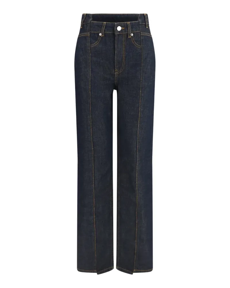 Ganni fold jeans - Blau Blau