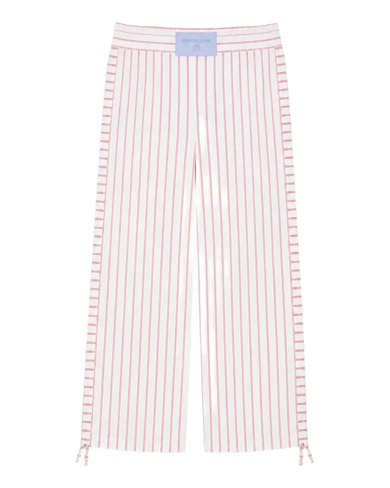 Iceberg vertical-stripe drawstring trousers - Weiß Weiß