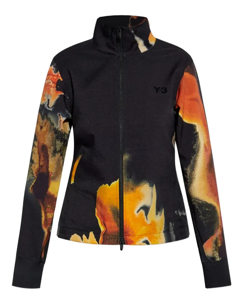 Y-3 Jacke mit abstraktem Print - Schwarz Schwarz