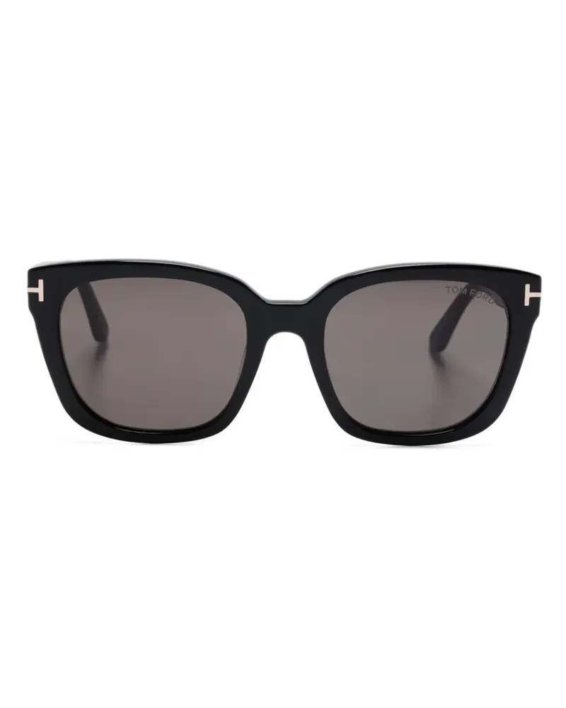 Tom Ford Sonnenbrille mit eckigem Gestell - Schwarz Schwarz