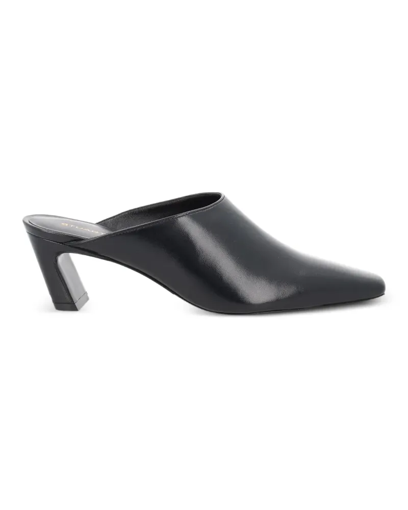 Stuart Weitzman Stassi square-toe leather mules - Schwarz Schwarz