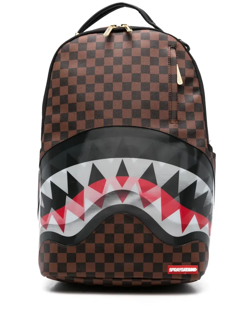 Sprayground Shark in Paris Lenticular Chomp Rucksack - Braun Braun