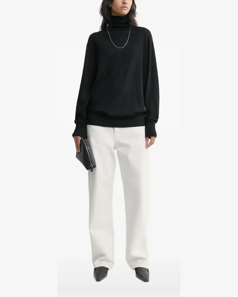 Totême Klassischer Rollkragenpullover - Schwarz Schwarz