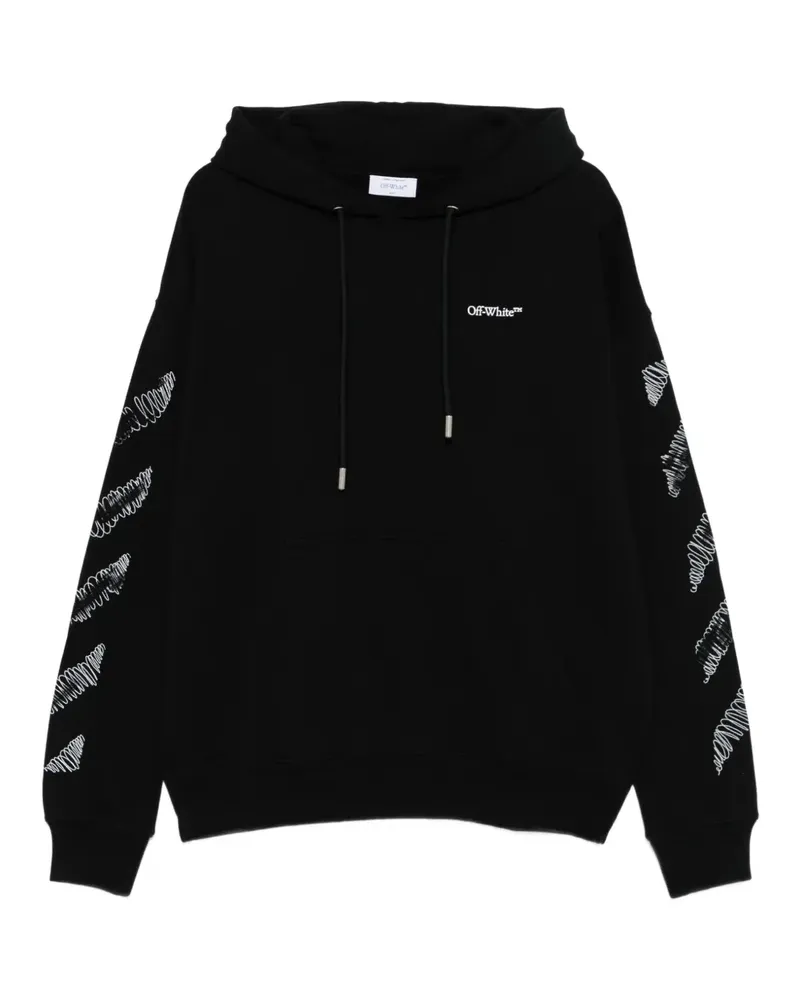 OFF-WHITE Hoodie mit Pfeilärmeln - Schwarz Schwarz