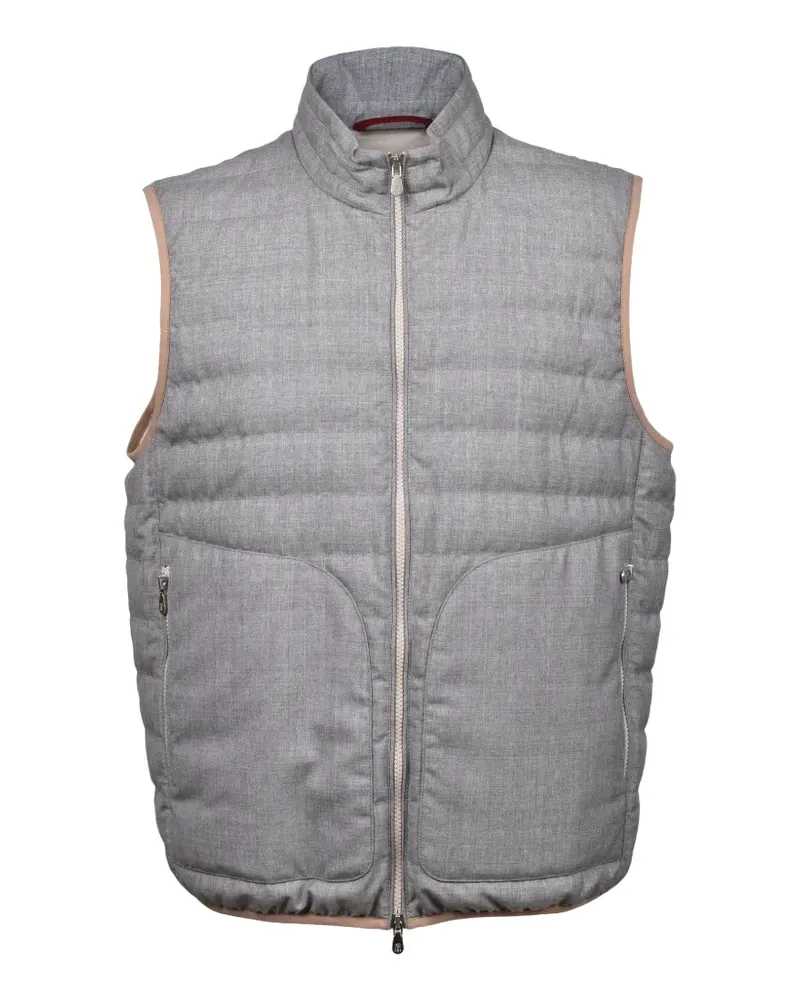 Brunello Cucinelli quilted zip-up gilet - Grau Grau