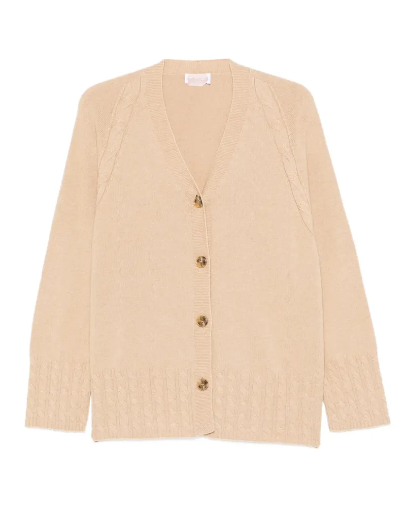 Marina Rinaldi Geknöpfter Clarino Cardigan - Braun Braun