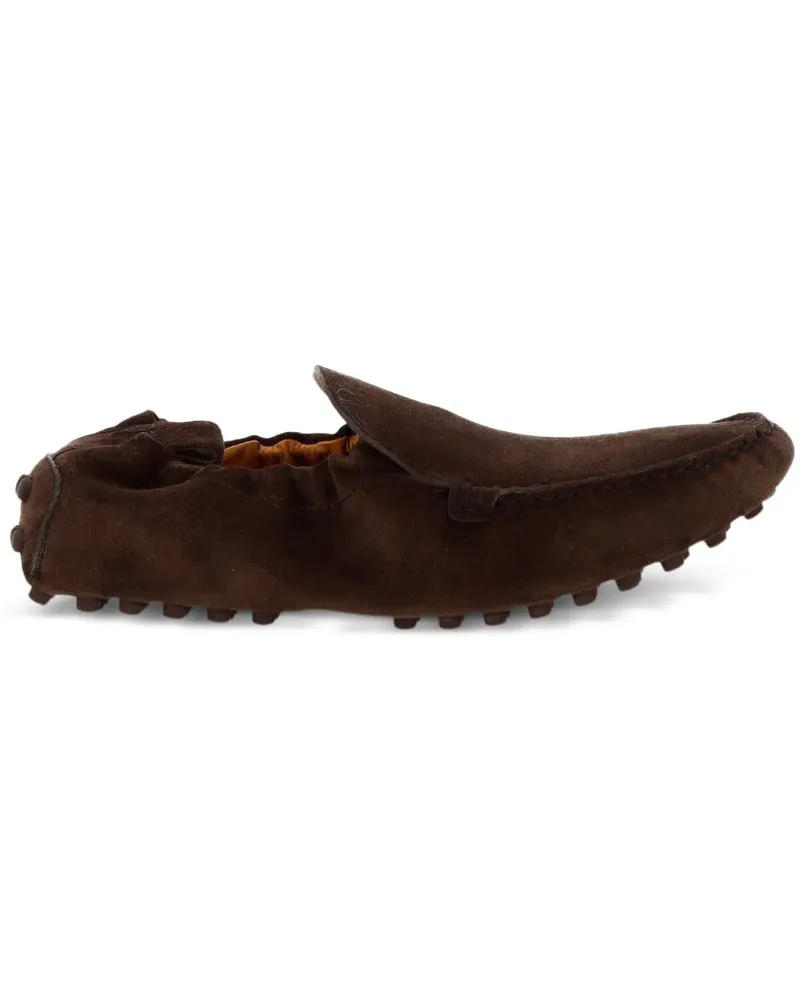 TOD'S Loafer aus Wildleder mit gekörnter Struktur - Braun Braun