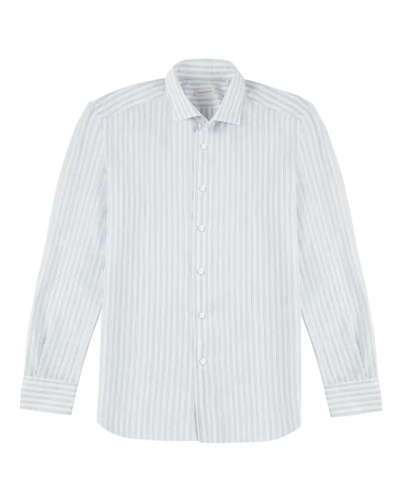 Glanshirt Gestreiftes Hemd - Blau Blau