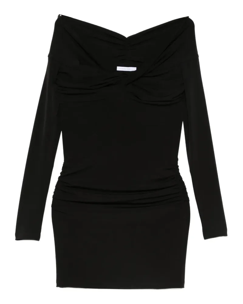 Patrizia Pepe Drapiertes Minikleid - Schwarz Schwarz
