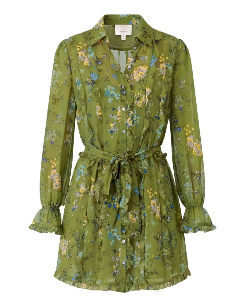 Cinq à Sept Estelle Kleid mit Blumenprint - Grün Grün