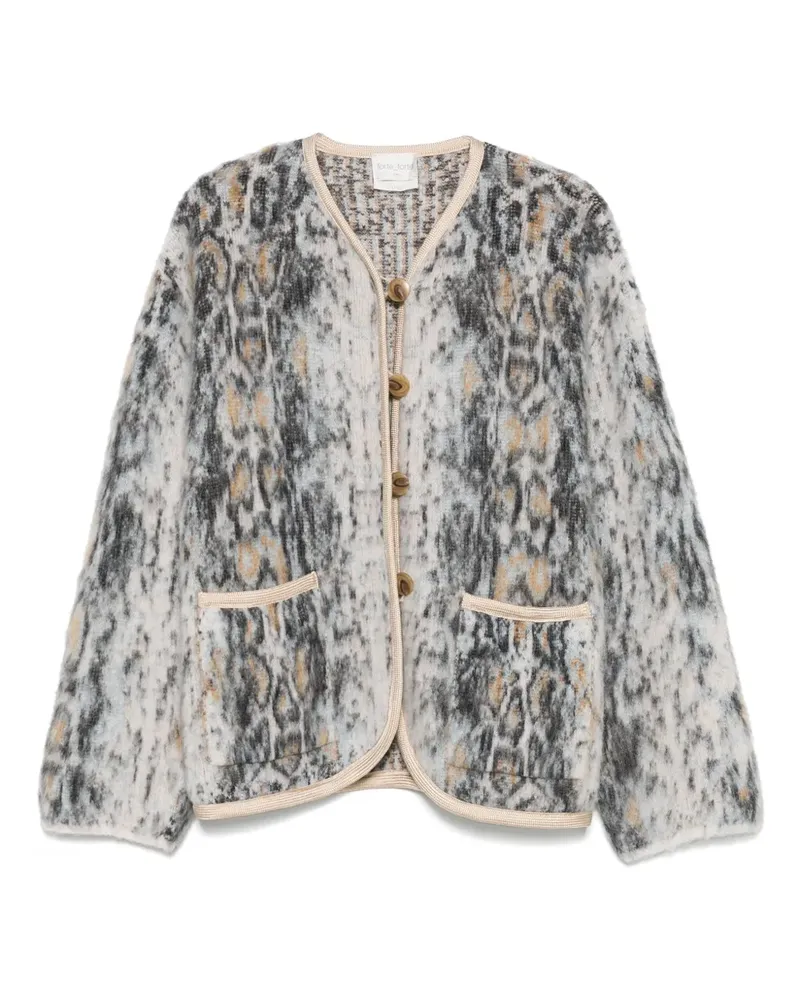 forte_forte Gestrickte Jacke - Nude Nude
