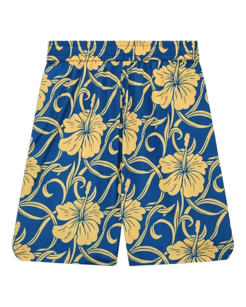 Drôle de Monsieur Hibiscus floral shorts - Blau Blau