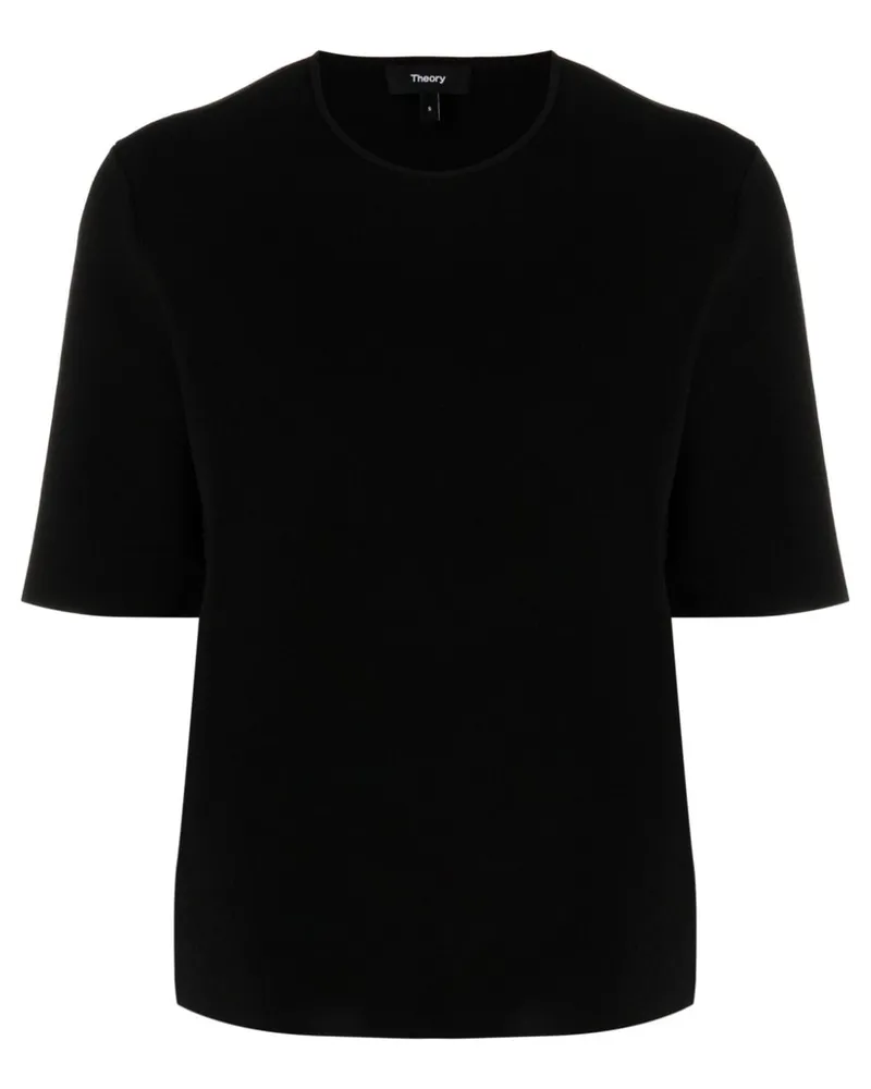 Theory Kurzärmeliges T-Shirt aus Jersey - Schwarz Schwarz
