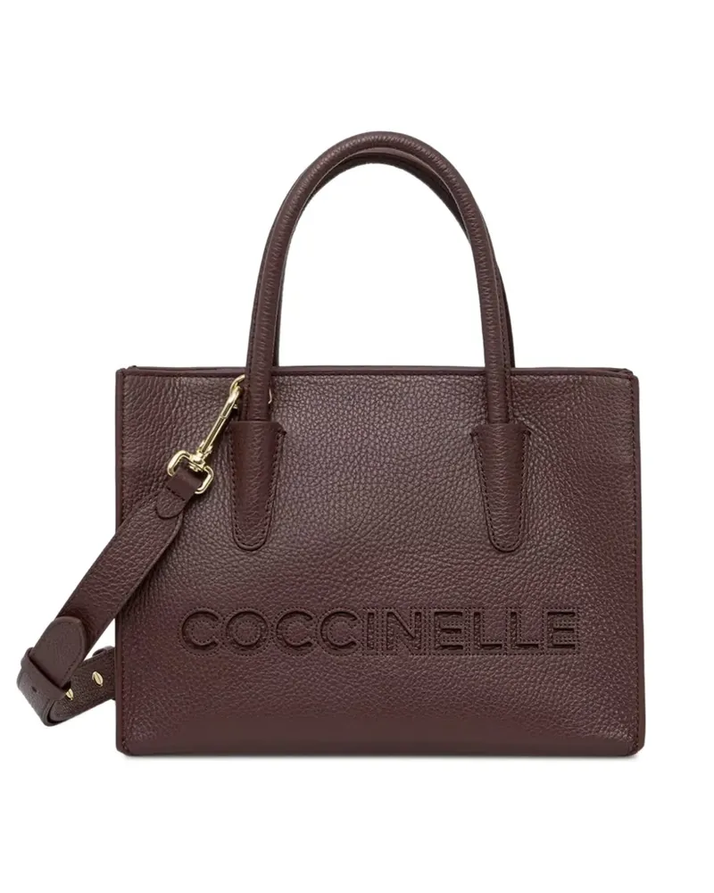 Coccinelle Handtasche aus Faux-Leder mit perforiertem Logo - Rot Rot