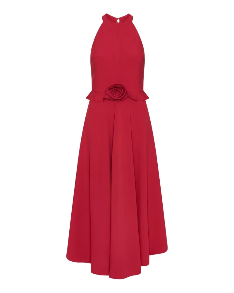ROTATE Birger Christensen flower-detail dress red Rot