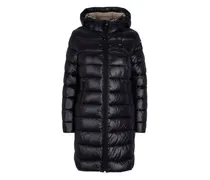 Gefütterter Kapuzenmantel - Schwarz