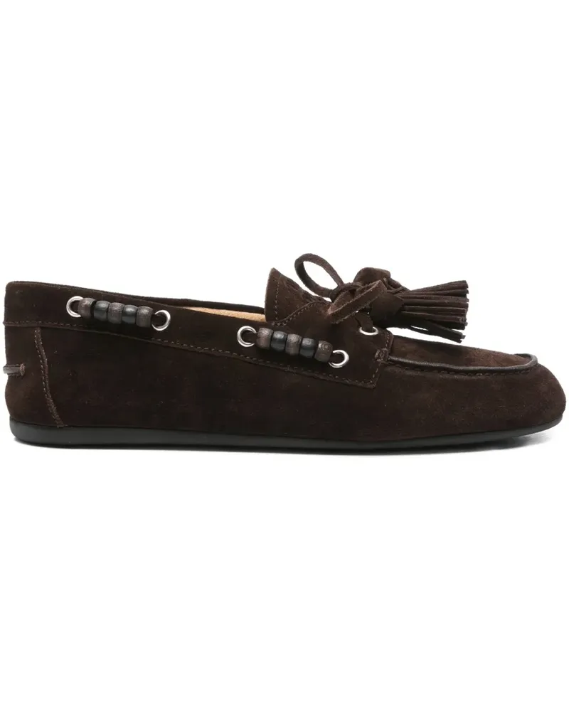 Miu Miu Loafer mit Perlen - Braun Braun
