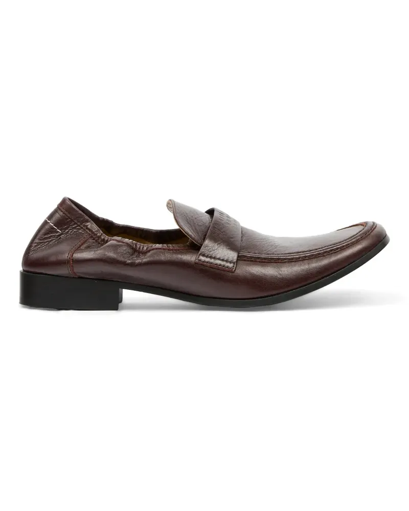 Maison Margiela Penny-strap leather loafers - Braun Braun