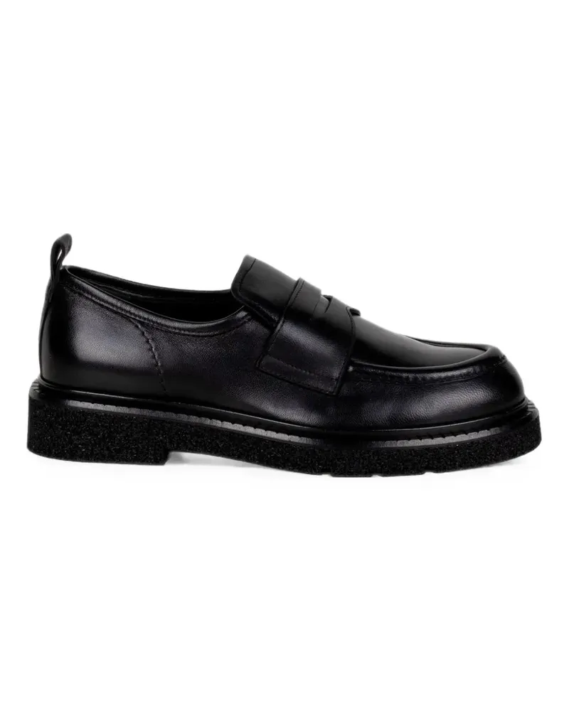 Guglielmo Rotta leather penny loafers - Schwarz Schwarz