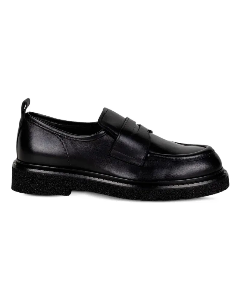 Guglielmo Rotta Penny-Loafer aus Leder - Schwarz Schwarz