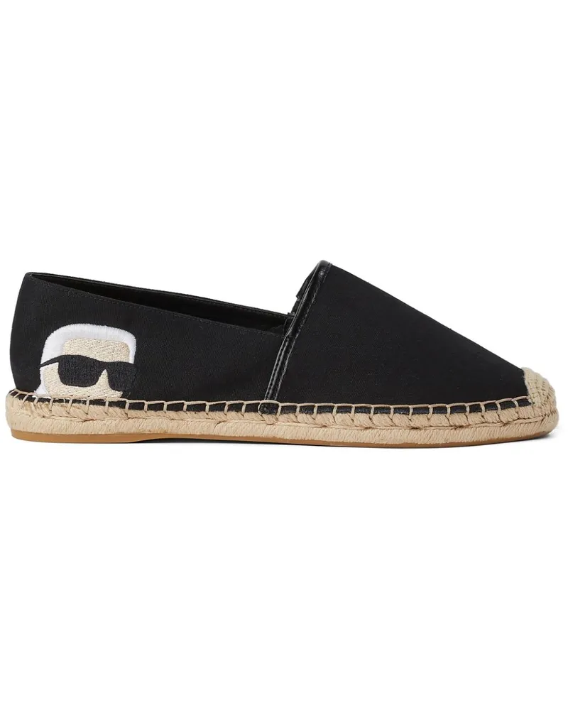 Karl Lagerfeld Ikon NFT Kamini Espadrilles - Schwarz Schwarz