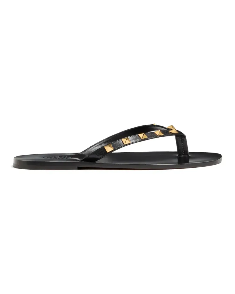 Valentino Garavani Rockstud Flip-Flops aus Ziegenleder - Schwarz Schwarz