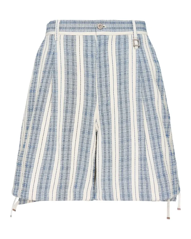 Wooyoungmi striped textured shorts - Nude Nude