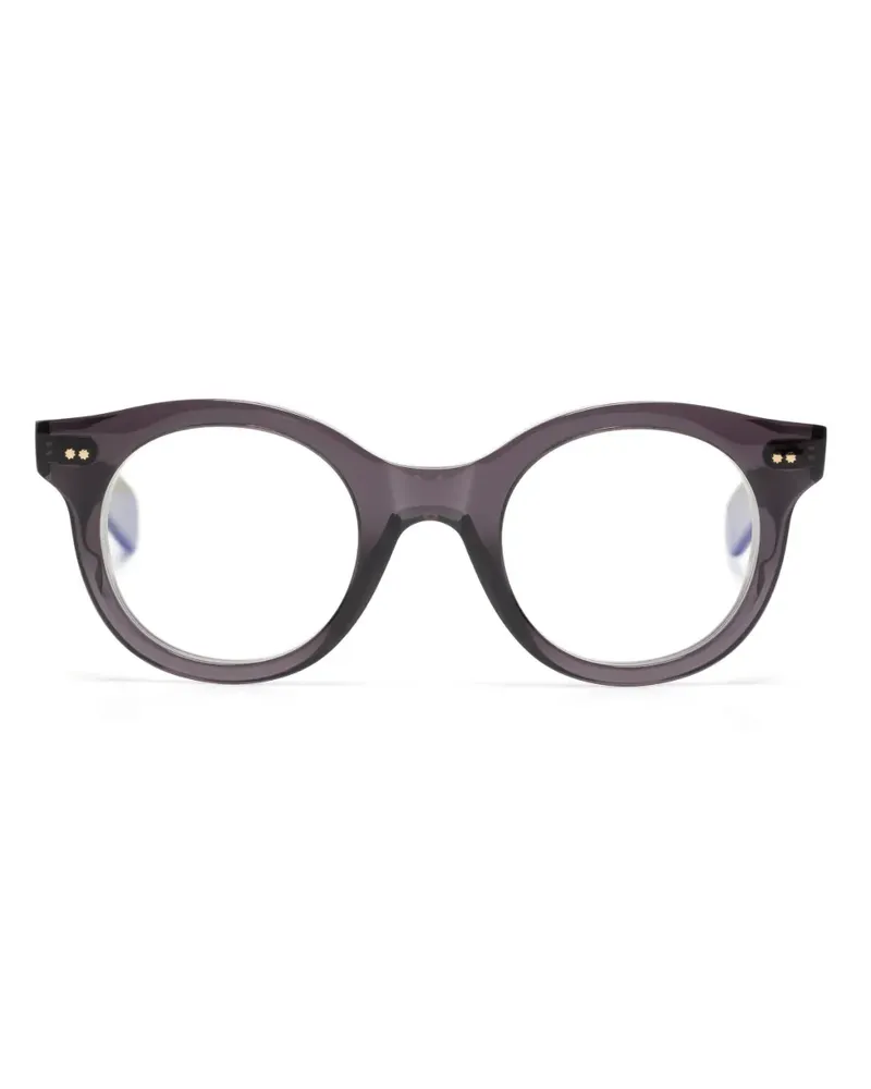 Cutler and Gross Runde Brille mit poliertem Finish - Grau Grau