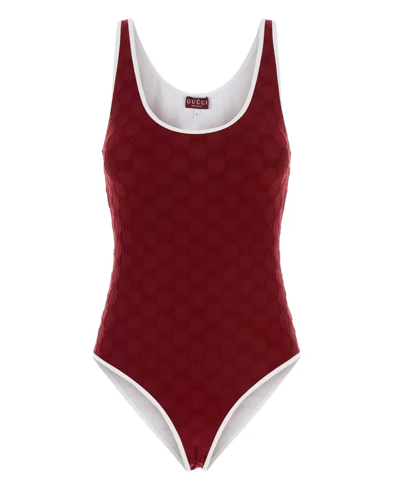 Gucci Badeanzug mit Monogramm-Prägung - Rot Rot