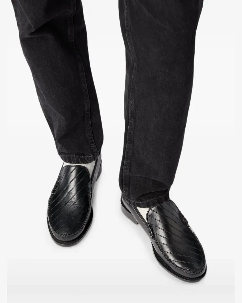 G.H. Bass & Co. Cobra Venetian Loafer mit Straßenbahnstich - Schwarz Schwarz