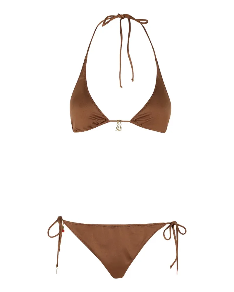 MC2 Saint Barth Viana charm-embellished bikini - Braun Braun