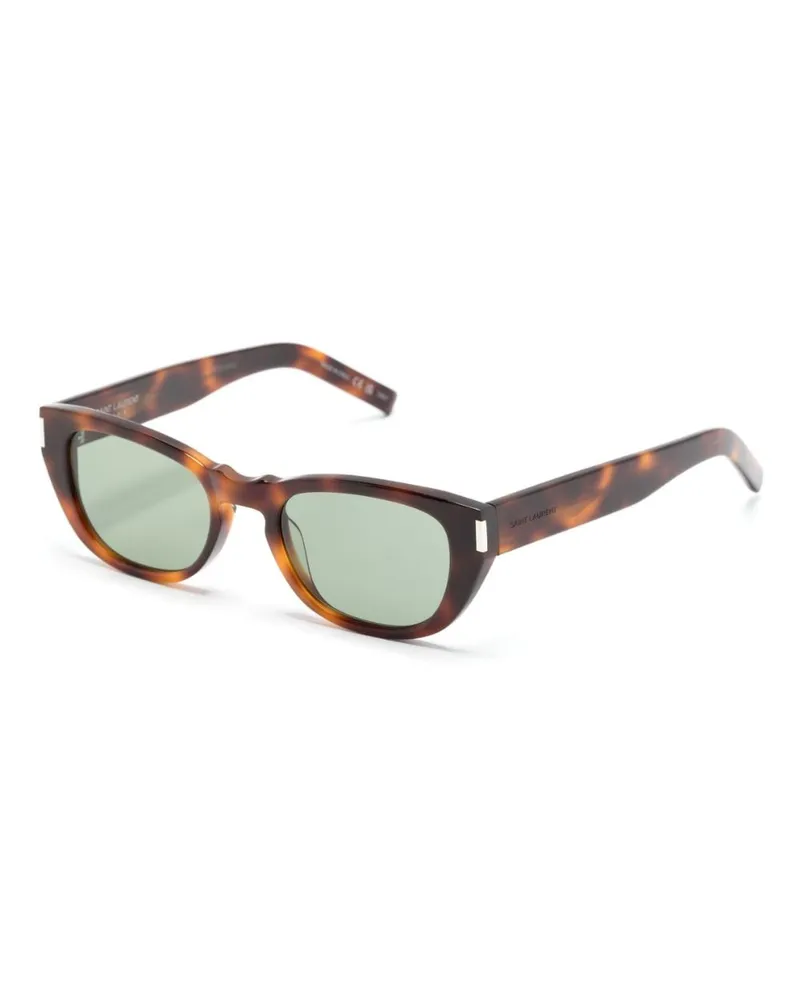 Saint Laurent Eckige Sonnenbrille in Schildpattoptik - Braun Braun