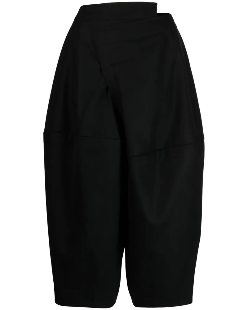Comme des Garçons Asymmetrische Hose mit weitem Bein - Schwarz Schwarz