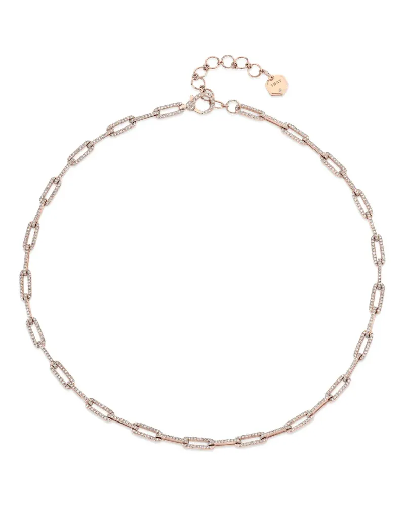 SHAY 18kt Rotgoldhalskette mit Diamant - Rosa Rosa