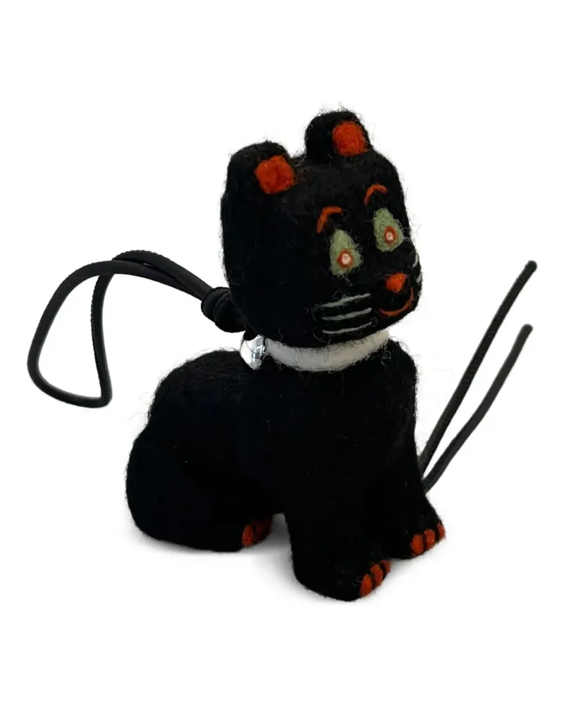 Loewe Anhänger aus Katzenfilz - Schwarz Schwarz