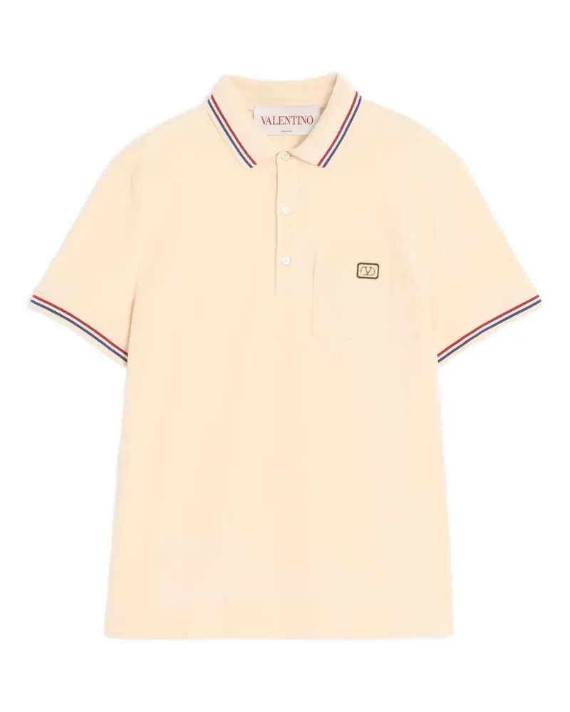 Valentino Garavani Poloshirt mit VLogo - Nude Nude