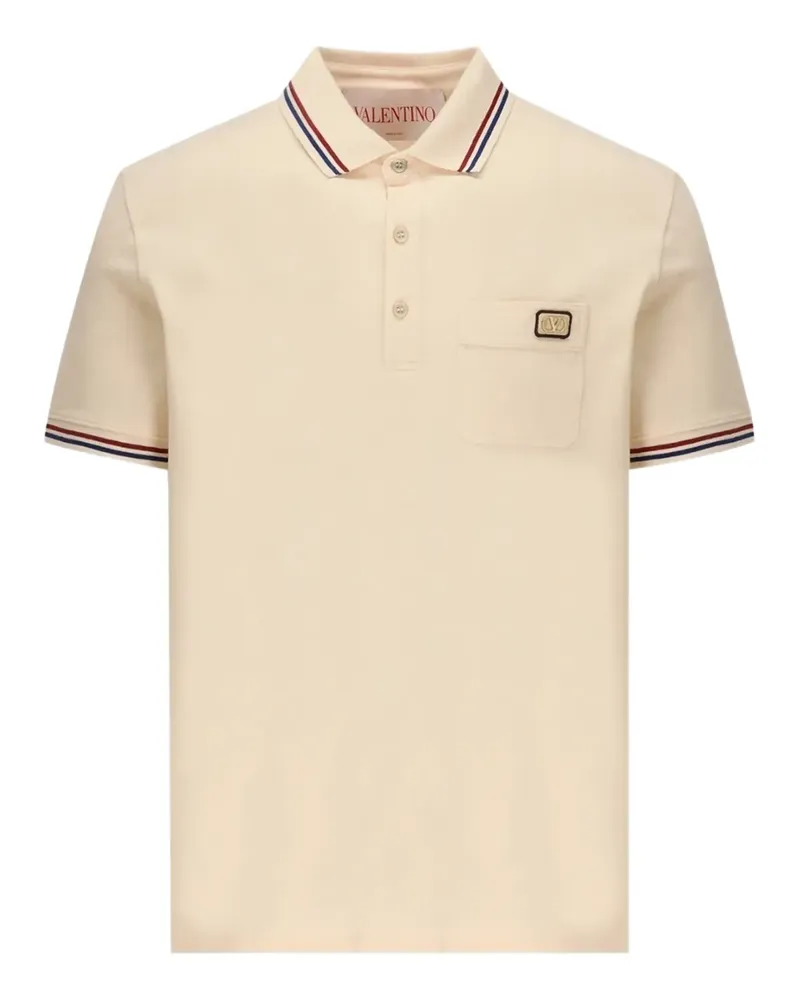 Valentino Garavani Poloshirt mit VLogo - Nude Nude
