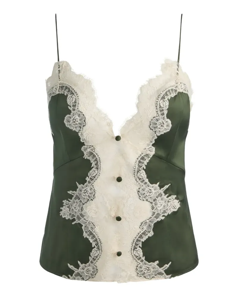 Alice + Olivia Camisole-Top mit Spitzenbesatz - Grün Grün