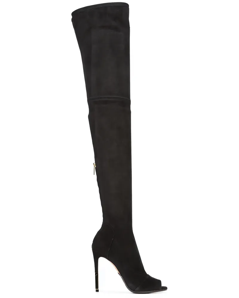 Balmain Kniehohe Stiefel - Schwarz Schwarz