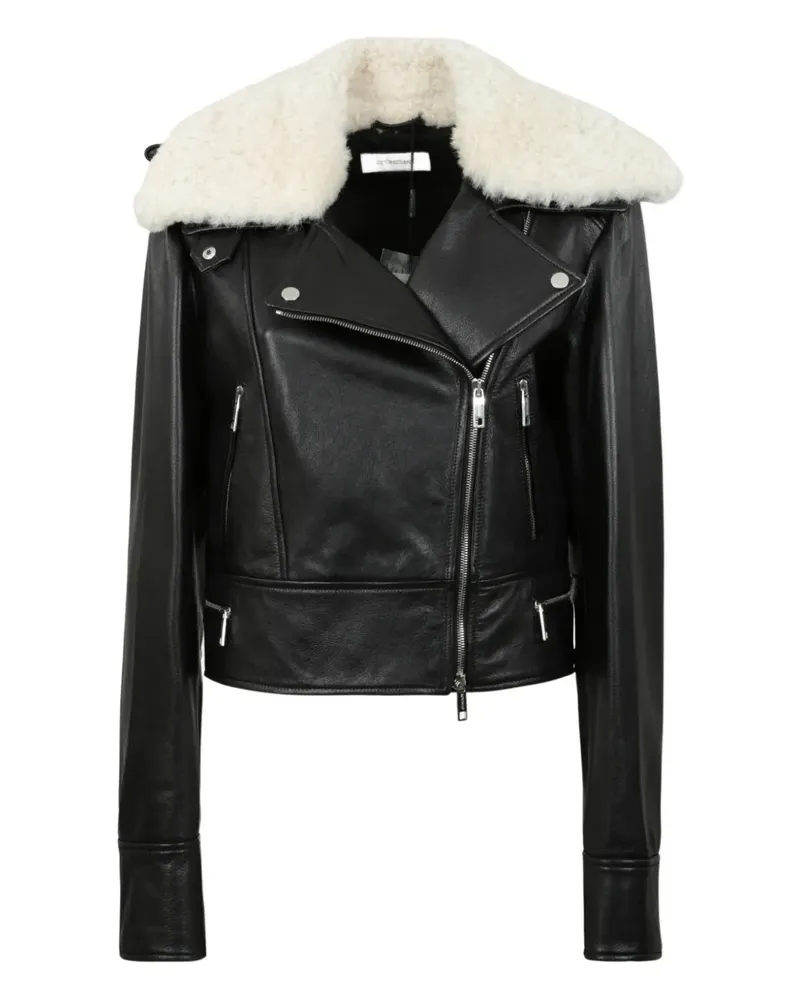 SPORTMAX Toscana leather jacket - Schwarz Schwarz