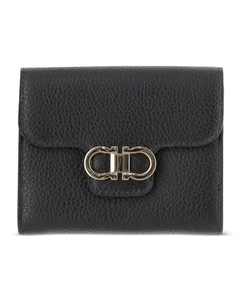 Ferragamo Portemonnaie mit Gancini-Schild - Schwarz Schwarz