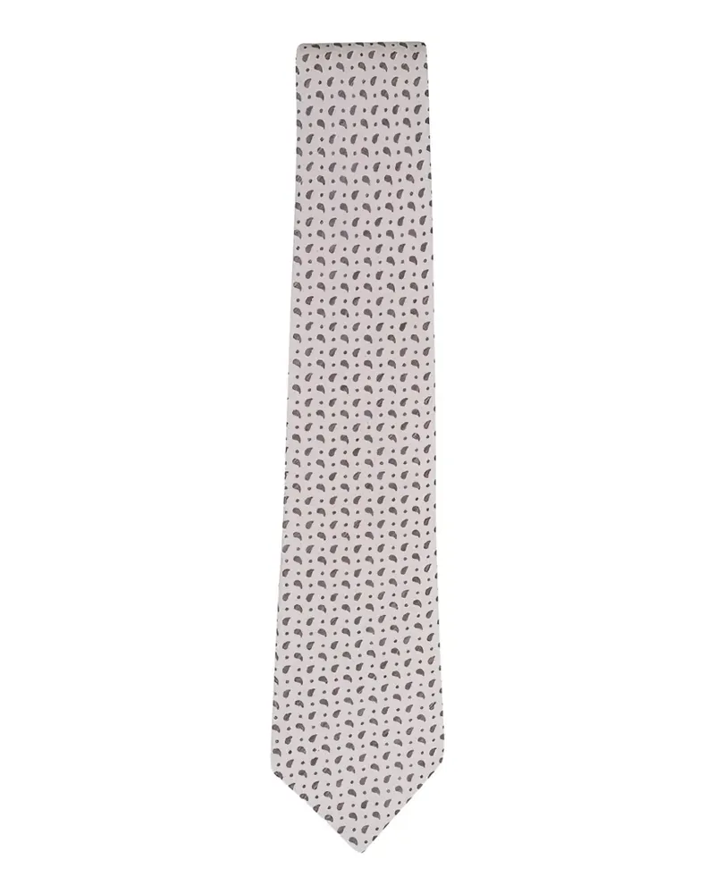 Isaia paisley-pattern tie - Nude Nude