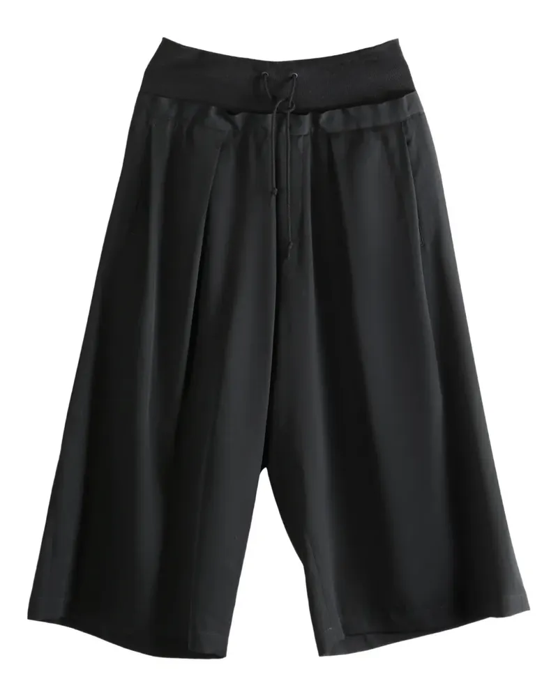 Yohji Yamamoto drawstring-fastening pleated trousers - Schwarz Schwarz