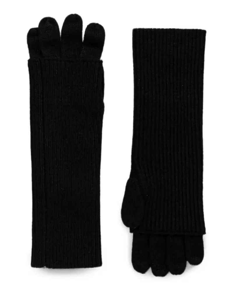 Michael Kors ribbed-knit gloves - Schwarz Schwarz