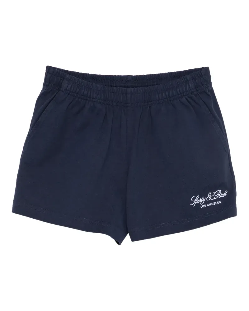 SPORTY & RICH Shorts mit Kordelzug - Blau Blau