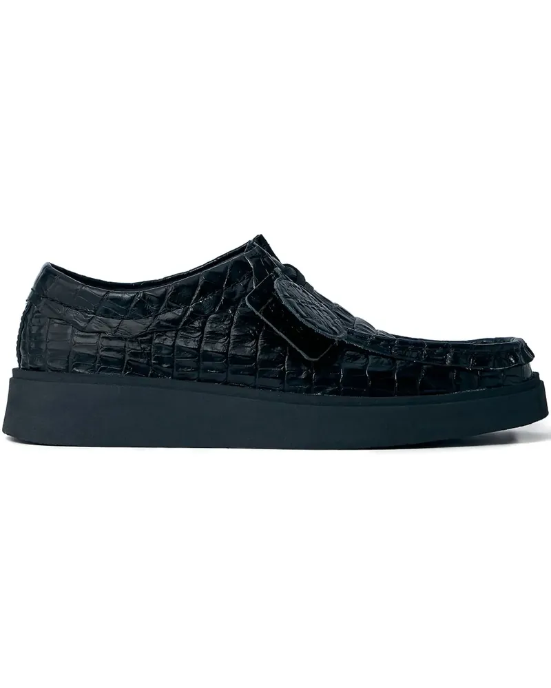 Martine Rose x Clarks Torview Derby-Schuhe mit Kroko-Effekt - Schwarz Schwarz