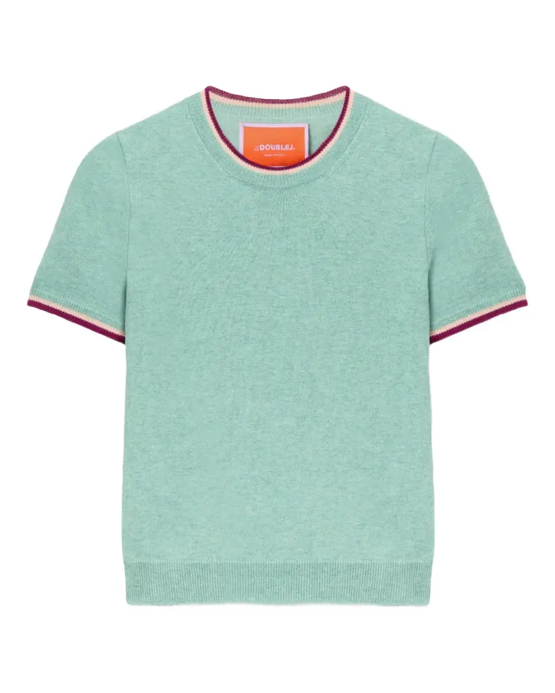 La DoubleJ T-Shirt mit geripptem Saum - Grün Grün